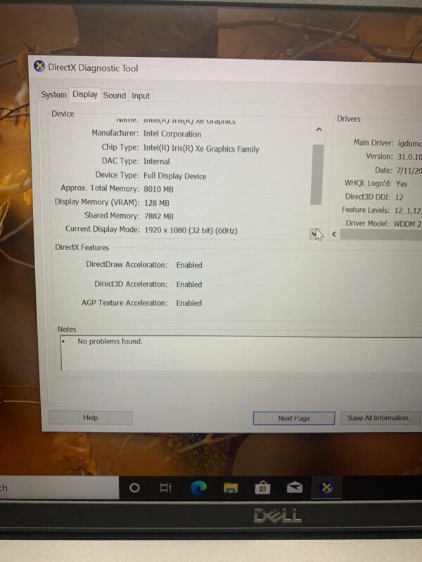 I5 Dell Latitude 5420 | 11th Gen 8GB RAM 256GB SSD | Backlit KB | Finger Prints Intel IRIS Xe Plus Graphics | Win11 | Original Glossy Charger - Image 9