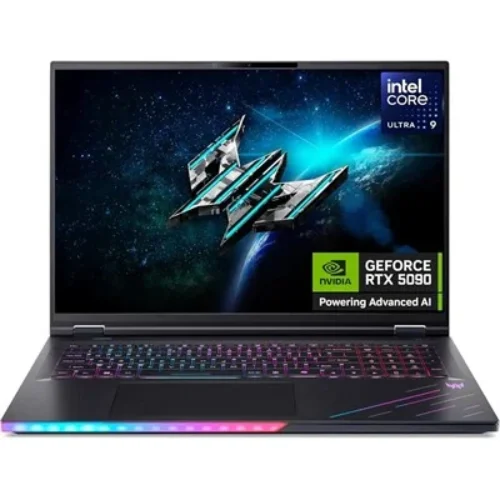 Acer Predator Helios 18 AI | PH18-73-99HE Gaming Laptop | Intel Core Ultra 9 275HX | 96GB DDR5+2TB SSD | RTX 5090 24GB Graphics | 18″ WQUXGA 4K Mini LED 240Hz